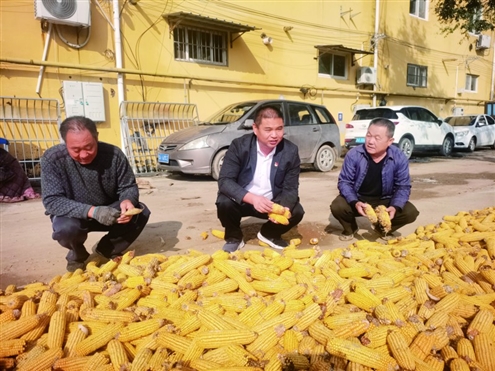 江兰涛与村民们亲切交流